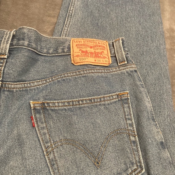 Levi’s 550 Relaxed Fit Pants Oxford By Ten West Appareal - Picture 4 of 14